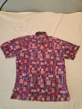 Vintage Bluewater Wear Short Sleeve Button-Up Shirt Large